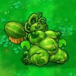 1:1 2d_animation animated animated_gif belly big_breasts big_butt bloated breasts butt curly_hair electronic_arts elemental_creature elemental_humanoid eyelashes female female_focus flora_fauna food food_creature fruit green_body hair humanoid long_eyelashes loop low_res melon melon-pult_(pvz) navel nipples outie_navel overweight overweight_female plant plant_humanoid plantie plants_vs._zombies popcap_games presenting presenting_breasts short_playtime simple_face sitting_on_grass slightly_chubby slightly_chubby_female solo striped_body stripes thick_thighs waneczka228 watermelon wide_hips
