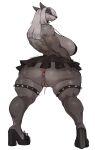 absurd_res alternative_fashion anthro anus big_butt blizzard_entertainment bodily_fluids bottomwear butt canid clothing dripping_vulva fangs female footwear freckled_butt freckled_legs freckled_shoulders freckled_thighs freckles genital_fluids genitals goth gretchen_(icecreamwolf) hair hi_res high_heels huge_butt mammal miniskirt petroverr shoes skirt solo squish teeth thick_thighs thigh_squish vaginal_fluids vulva warcraft werecanid werecreature white_hair worgen