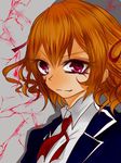  arachnid_(series) chitako kabutomushi_(arachnid) orange_hair red_eyes school_uniform short_hair solo 