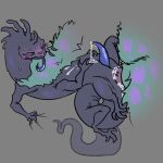 1:1 abdominal_bulge anal anal_orgasm anal_penetration anthro blue_body blue_fur bodily_fluids cum cum_inside disney duo ejaculation forked_tongue frown fur genital_fluids genitals green_eyes hands-free hi_res knot knotted_penis lizard male male/male monster monsters_inc monsters_inc. multi_limb orgasm peatswamp penetration penis pinned pinning_down pixar purple_body purple_scales randall_boggs reptile saliva scales scalie size_difference slit_penis sulley sweat tail tongue