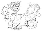 2_horns animal_genitalia balls big_balls big_breasts big_butt blush breasts butt centaur clothing demon demon_humanoid duo equid equid_taur european_mythology female genitals greek_mythology grinning_at_another gynomorph gynomorph/female hair hi_res holding_character horn huge_balls huge_breasts huge_butt humanoid humanoid_taur hyper hyper_balls hyper_genitalia intersex intersex/female larger_gynomorph larger_intersex larger_taur legwear long_hair lying magchann mammal mammal_taur mythology on_side sheath size_difference smaller_female smaller_humanoid spade_tail sweater tail taur thick_thighs thigh_highs topwear twintails_(hairstyle) vein veiny_balls wide_hips