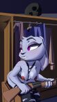 4k 9:16 absurd_res anthro bone breasts clothing disney european_rabbit female gun hi_res judy_hopps lagomorph leporid looking_away mammal nipples oryctolagus purple_eyes rabbit ranged_weapon shirt shotgun sitting skull snachsugar solo topwear weapon zootopia