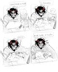 4:5 absurd_res alternate_universe angry anthro asgore_(underfell) asgore_dreemurr belly big_belly bovid bulge caprine comic duo goat hi_res jalaboy male mammal pregnant pregnant_male shy underfell undertale_(series)