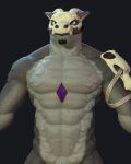 3d_(artwork) 4:5 abs absurd_res anthro bone bone_mask broad_shoulders defined_muscles digital_media_(artwork) dragon front_view gem grey_background grey_body hi_res horn huge_filesize lidwit_(vee_eri) looking_at_viewer male male/male male_anthro mask muscular muscular_anthro muscular_male mythological_creature mythological_scalie mythology nude pecs pectoral_(jewelry) pointy_ears scales scalie simple_background skull solo xr0n0s