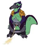 alpha_channel andromorph anthro big_clitoris bodily_fluids bottomwear bottomwear_down breasts casual_urination cheeky claws clitoris clothed clothing dinosaur feathered_dinosaur feathered_scalie feathers featureless_breasts genital_fluids genitals hi_res intersex male open_clothing open_shirt open_topwear overweight pants pants_down partially_clothed peeing prehistoric_species reptile saurischian scalie shirt smile soakedspino solo spinosaurid spinosaurus spread_vulva spreading standing theropod topwear trans_(lore) trans_man_(lore) urine vulva watersports