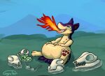 after_vore anthro anthro_prey bear belly big_belly blitz_(gyro) bone bone_disposal countershading eeveelution female female_prey feral feral_pred feral_prey fur generation_1_pokemon generation_2_pokemon gwen_greenears gyrotech hi_res huge_belly hyper hyper_belly jolteon lagomorph leporid licking licking_lips male male_pred male_prey mammal mottled mottled_body mottled_fur multiple_prey nintendo pokemon pokemon_(species) purple_body purple_fur quilava rabbit sergal skull tan_body tan_fur tongue tongue_out vore weight_gain