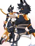 2026 3:4 accessory amber_eyes anthro armband bacardi_(muart242) back_muscles big_butt black_body black_fur black_lips blade bottomwear bracelet breasts butt claws clothed clothing domestic_cat ear_piercing ear_ring egyptian eyelashes fangs felid feline felis female finger_claws front_view fur furgonomics gold_(metal) gold_armband gold_bracelet gold_ear_ring gold_jewelry gold_necklace hi_res holding_melee_weapon holding_object holding_sword holding_weapon hoop_ear_ring inner_ear_fluff jewelry lips loincloth looking_at_viewer makeup mammal mascara melee_weapon multicolored_body multicolored_fur multiple_poses muscular muscular_anthro muscular_female necklace open_mouth pawpads piercing pinup pose quads rear_view ring ring_piercing sarulart sharp_teeth signature skimpy sling_bra solo standing sword tail tail_accessory tail_jewelry tail_ring teeth toe_claws tongue tongue_piercing tuft two_tone_body two_tone_fur usekh weapon whiskers white_body white_fur white_inner_ear_fluff wide_hips wraps