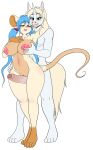 absurd_res anthro areola aroused big_breasts blonde_hair blue_hair breast_grab breasts brown_feet brown_hands duo equid equine erection feet female freckled_face freckles genitals glans glistening glistening_breasts gloves_(marking) gradient_penis green_eyes hair hand_on_breast head_horn hi_res horn house_mouse huge_breasts humanoid_feet hybrid_genitalia hybrid_penis jasmine_(skidd) laocorn leg_markings long_penis male male/female mammal markings medial_ring medial_ringed_hybrid_penis mouse murid murine mythological_creature mythological_equine mythology nipples nude penis pink_areola pink_glans pink_nipples plantigrade pointy_ears prick_ears rodent rounded_ears skidd socks_(marking) tail tan_body teeth unicorn vein veiny_penis white_body yellow_tail