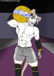 2022 abs anthro armpit_hair black_body black_fur body_hair bottomwear cheese clothed clothed_male clothing colored dairy_products dated english_text food fur green_eyes grey_bottomwear grey_clothing grey_shorts hair hi_res male mammal murid murine muscular muscular_male navel nipples pink_nipples pink_nose rat rodent shirtless shorts solo standing text url whiskers white_body white_fur whitecolt_productions