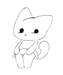 2026 :< anthro big_ears big_head biped blush blush_lines bottomwear clothed clothing clothing_lift diggon_(character) digital_drawing_(artwork) digital_media_(artwork) domestic_cat dress embarrassed felid feline felis female genitals joshuas mammal monochrome presenting presenting_vulva raised_clothing raised_dress silly silly_face simple_background simple_eyes simple_face sketch skirt skirt_lift solo standing tail vulva white_background
