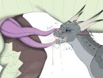 2_penises absurd_res ahnrik_(gray-scales) alpha_channel ambiguous_gender balls bodily_fluids cum cum_drip cum_in_mouth cum_inside cum_on_penis dragon dripping ejaculation erection feral genital_fluids genitals gray-scales hi_res horn hybrid male male/ambiguous mudwing_(wof) multi_genitalia multi_penis mythological_creature mythological_scalie mythology nude open_mouth oral penis pink_penis prehensile_penis scales scalie sex silkwing_(wof) simple_background sorrel_(theratofthebath) text tongue wings_of_fire