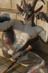 2:3 abs absurd_res ambiguous_gender ambiguous_species anthro anus artist_logo artist_name balls billy_(deadlock) black_body black_fur black_hair blancws bovid bovid_horn butt caprine caprine_horn deadlock_(game) duo ear_piercing ear_ring erection facial_hair floating_hands fur furgonomic_piercing furgonomics genitals glans goat goat_horn goatee hair hi_res holding_object holding_stick horizontal_pupils horn horn_piercing logo male mammal multicolored_body multicolored_fur muscular muscular_anthro muscular_male nipples nude on_stairs open_mouth patreon patreon_logo pecs penis piercing pink_inner_ear pupils red_penis ring_piercing sitting sitting_on_stairs spread_legs spreading stairs stick text thick_thighs tongue url valve vein veiny_penis white_balls white_body white_facial_hair white_fur white_goatee yellow_eyes
