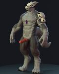 3d_(artwork) 4:5 abs absurd_res anthro belly big_belly big_feet big_muscles big_pecs bone bone_mask broad_shoulders claws defined_muscles digital_media_(artwork) digitigrade dragon english_text erection feet front_view full-length_portrait gem genitals grey_background grey_body hi_res horn huge_filesize knot knotted_penis lidwit_(vee_eri) long_tail looking_at_viewer male male_anthro mask muscular muscular_anthro muscular_arms muscular_legs muscular_male mythological_creature mythological_scalie mythology nude pecs pectoral_(jewelry) penis pointy_ears portrait purple_gem scales scalie shoulder_armor simple_background skull slit_penis solo tail text thick_neck toe_claws xr0n0s