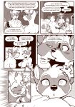 2019 anthro aroused aroused_by_another aroused_face aroused_smile bangs bed big_breasts blush blush_lines breasts casual_nudity clothing comic dialogue duo english_text eye_contact eyebrows featureless_breasts featureless_crotch female flirting furniture gasp hammock hi_res hug in_the_new_age inside jewelry kitikochata leaning leaning_backward leaning_forward looking_at_another looking_away male mammal monochrome muscular muscular_anthro muscular_arms muscular_male necklace necklace_only nude procyonid raccoon raised_eyebrow rick_griffin rikitakawi robe robe_only shocked sitting smile smiling_at_another smoke sparkles text wall_(structure) wide_eyed window