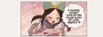  1girl black_hair closed_eyes commentary english_text fairy_tail hat holding holding_letter letter long_hair rusky solo speech_bubble 