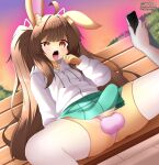  absurd_res ahegao anthro aroused aroused_face bench blush bottomwear brainwashing brown_eyes brown_hair clothed clothing confusion crossdressing dakeneshi duo erection erection_under_clothing erection_under_skirt femboy feminine green_bottomwear green_clothing green_skirt hair hi_res hoodie hypnosis hypnotic_screen inner_ear_fluff jacket jewelry kemono lagomorph legwear leporid long_hair long_twintails looking_pleasured male male/male mammal mind_control necklace on_bench one_eye_half-closed open_mouth park park_bench pleated_skirt rabbit sitting sitting_on_bench skirt spread_legs spreading surprised tenting thigh_highs tongue topwear tuft twintails_(hairstyle) white_clothing white_hoodie white_jacket white_thighhighs white_topwear 