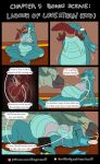 5_panel_comic almost_fully_inside anthro anthro_pred anthro_prey aquatic aquatic_dragon avian beak belly belly_lick big_belly bodily_fluids body_in_mouth bottomless bra bra_only cellphone clothed clothing coalt comic cramped dialogue digit_ring dragon drooling electronics emeralyn_(rimentus) english_text eyewear feathered_wings feathers female female_pred feral finger_ring frill_(anatomy) fully_inside fur furaffinity furaffinity_logo furred_dragon furred_scalie genitals glasses green_body green_eyes group gryphon hand_on_belly head_crest head_first head_frill hi_res inside_stomach internal jewelry larger_female larger_pred licking licking_another lotus_pose lying male male_prey multiple_scenes mythological_avian mythological_creature mythological_scalie mythology neck_bulge nude on_back oral_vore page_number partially_inside patreon patreon_logo phone pronounced_browridge raised_head red_body red_fur rimentus rysindra_(rimentus) saliva scales scalie sitting sitting_on_ground size_difference smaller_male soft_vore swallowing tail tail_frill tan_body tan_fur teal_body teal_scales text tongue trio underwear underwear_only url ventral_scales vore vulva wingless_dragon wings yellow_eyes