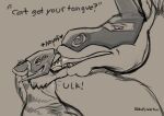 baihumon bandai_namco bestiality biped bite digimon digimon_(species) extreme_french_kiss female feral french_kissing kissing licking male quadruped size_difference sketch stripes tongue tongue_suck unimon wolfywetfurr_(artist)