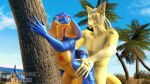 16:9 2026 3d_(artwork) 5_fingers anthro areola arm_tuft beach blue_body blue_skin blue_sky breasts canid canine canis cheek_tuft cobra countershading digital_media_(artwork) facial_tuft female fingers fur hair hand_tuft hi_res male male/female mammal markings nipples palm_tree plant ponytail pupils red_areola red_nipples reptile sand scales scalie sea shen_(zummeng) shoulder_tuft sky snake tree tuft unknownplaces water white_body white_fur white_hair widescreen wolf yellow_body yellow_countershading yellow_pupils zaphira_(zummeng)
