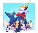 animal_genitalia animal_penis anthro anthro_on_feral anthro_penetrated bestiality biped black_body black_fur blue_body blush canine_genitalia canine_penis erection feral feral_penetrating feral_penetrating_anthro fur generation_5_pokemon generation_7_pokemon genitals hi_res knot lycanroc male male/male male_penetrated male_penetrating male_penetrating_male nintendo penetration penile penile_penetration penis pokemon pokemon_(species) quadruped red_eyes samurott sex tenebscuro tongue tongue_out white_body white_fur