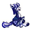 alpha_channel blue_body blue_fur collar countershading cutie_mark equid equine fan_character fur gem gyrotech hasbro hi_res horn horse mammal my_little_pony mythological_creature mythological_equine mythology open_mouth pearl_(gem) pony solo unicorn white_body white_fur