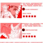 1:1 bandai_namco big_breasts bottomwear breasts clothed clothing colored covered_mouth digimon digimon_(species) digital_drawing_(artwork) digital_media_(artwork) duo electronics english_text facial_expression female fire graph hair hat headgear headwear horn humanoid internet island jewelry lacasadelosdibujosua line_art male mask monitor monochrome number omnimon pixel_(artwork) pixelated_background politics profile rating_scale ring_(jewelry) sanzomon satire scared scarf shaded shield shirt short_hair simple_background social_media spikes star static surprised symbol text toei_animation topwear tunic white_background white_body