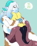 4:5 bear big_breasts boobhug bovid bovine breast_squish breasts dialogue dragon european_mythology eyewear female furball gem glasses greek_mythology hi_res horn huge_breasts hybrid inverted_nipples lenna lili mammal minotaur mythological_creature mythological_scalie mythology nipples scalie side_boob squish