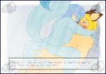anthro bathroom blue_border border duo english_text fan_character female generation_2_pokemon generation_4_pokemon hi_res humanoid looking_at_another looking_at_partner male male/female nintendo nude nude_anthro nude_female nude_male pachirisu pichu pok-zone pokemon pokemon_(species) sex shower shower_sex stand_and_carry_position standing standing_sex text thinking