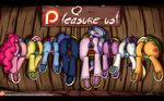  &lt;3 2015 anatomically_correct animal_genitalia anus applejack_(mlp) butt clitoral_winking clitoris cutie_mark dock english_text equine equine_pussy female feral fluttershy_(mlp) friendship_is_magic group hi_res horseshoe mammal my_little_pony neko-me pinkie_pie_(mlp) princess_celestia_(mlp) princess_luna_(mlp) puffy_anus pussy rainbow_dash_(mlp) rarity_(mlp) text twilight_sparkle_(mlp) underhoof 