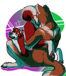  2015 anal anthro ass_up brown_fur canine claws digitigrade dog eyes_closed fur gay husky licking male mammal nude oral paw_pad paws perineum raised_tail red_fur rimming rokemi sex sitting tongue tongue_out 