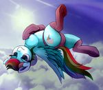  camel_toe clothing cloudscape colored cutie_mark dimfann equine female feral friendship_is_magic hair hi_res legwear looking_at_viewer mammal multicolored_hair my_little_pony outside pegasus pussy rainbow_dash_(mlp) rainbow_hair sky solo underwear wings 
