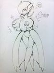  anthro big_breasts breasts elfdrago female gardevoir huge_breasts nintendo nipples nude pok&eacute;mon pok&eacute;morph solo traditional_media_(artwork) video_games voluptuous wide_hips 