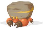  ambiguous_gender crustle frown hermit_crab nintendo pok&eacute;mon rawchomp solo video_games yellow_eyes 