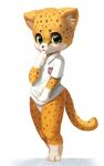  cheetah cub cute feline kemono male mammal ruugiaruu solo uniform young 