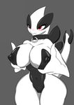  big_breasts blush breasts female lugia nintendo nipples pok&eacute;mon pussy red_eyes solo video_games zxx3 