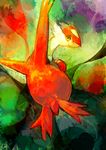  dragon female feral latias legendary_pok&eacute;mon looking_back nintendo ouroporos pok&eacute;mon smile solo video_games yellow_eyes 