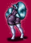  2015 anthro arcane_shade big_butt butt cutie_mark equine fan_character female freckles gloves hair horn legwear long_hair looking_at_viewer mammal my_little_pony rear_view smile solo standing suirano tail_wrap unicorn 