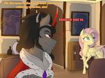  2014 dialogue duo english_text equine evehly female fluttershy_(mlp) friendship_is_magic horn king_sombra_(mlp) male mammal my_little_pony pegasus text unicorn wings 