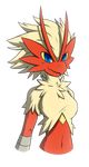  avian bird blaziken blue_eyes breasts female navel nintendo pok&eacute;mon rakkuguy_(artist) smile solo video_games 