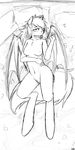  2014 anthro bat_pony bed blush breasts condom equine fan_character female friendship_is_magic fur hair horse jasper77wang looking_at_viewer lying mammal mane membranous_wings my_little_pony nipples nude pillow pony pussy solo thestral wings 
