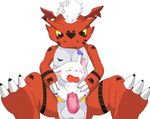  balls bandai cat claws clyndemoon digimon dinosaur duo eyes_closed feline female gatomon guilmon male mammal open_mouth penetration penis pussy pussy_juice reptile scalie sitting size_difference vaginal vaginal_penetration 