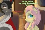  2014 dialogue duo english_text equine evehly female fluttershy_(mlp) friendship_is_magic horn horse king_sombra_(mlp) male mammal my_little_pony pegasus text unicorn wings 