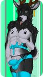  anthro cervine clothing crossdressing deer fluffy girly jb_greymane legwear lingerie male mammal panties pinup pose solo stockings truegrave9 underwear 