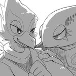  avian bird chameleon clothed clothing duo falco_lombardi leon_powalski male nintendo smile sssonic2 star_fox video_games 