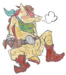  annoyed anthro armadillo balls bandanna belt blush boots colored dillon dillon&#039;s_rolling_western erection hat looking_at_viewer male mammal monkeysuit penis reclining sketch solo spread_legs spreading 