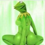  amphibian anaconda_(song) big_butt bra butt clothing crossgender female frog green_hair green_skin hair kermit_the_frog muppets nightmare_fuel parody thong underwear what why 