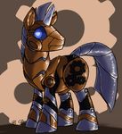  blue_eyes cultmastersleet equine fan_character feral horn machine male mammal mechanical my_little_pony robot solo thaine unicorn 
