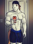  anthro bgn equine facial_hair horse male mammal muscles nipples solo 