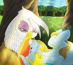  avian backlash91 bird duo equine female friendship_is_magic gilda_(mlp) gryphon horse interspecies mammal my_little_pony oral pegasus pony preening rainbow_dash_(mlp) story wings 