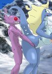  2014 anthro aurorus balls big_breasts big_butt blush breasts butt curvaceous deadpliss duo female gem happy happy_sex huge_breasts huge_butt insertion male mega_evolution mega_sableye nintendo nipples nude penetration penis pok&eacute;mon sableye sex size_difference small_dom_big_sub smile snow standing straight thick_thighs vaginal video_games voluptuous 